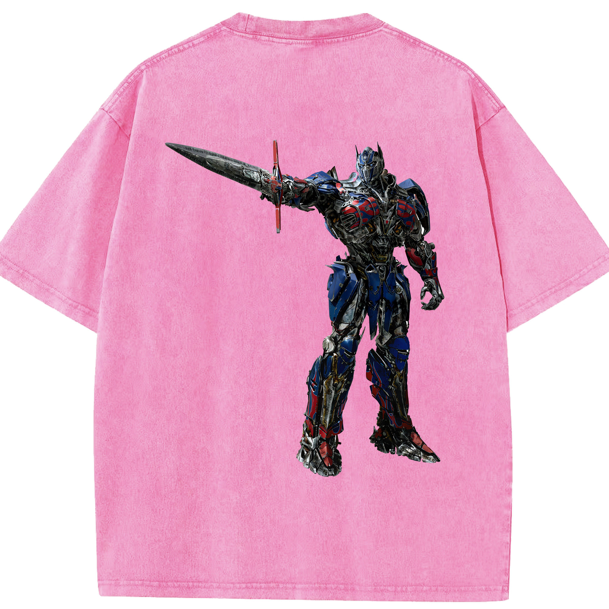 （画像用） Transformers トランスフォーマー 綿100% ヴィンテージ風 半袖Tシャツ（背面プリント）